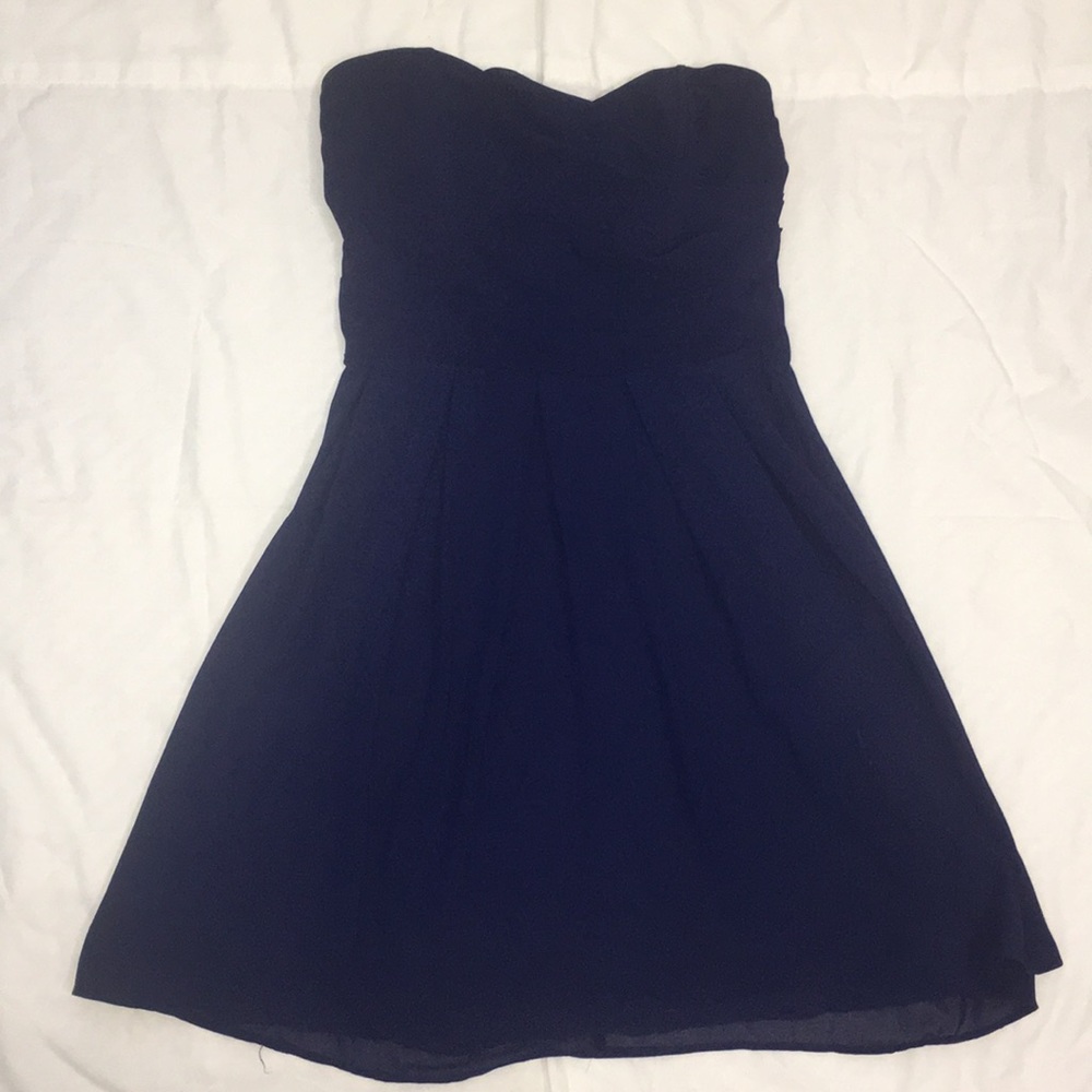 Strapless Sweetheart Chiffon Dress